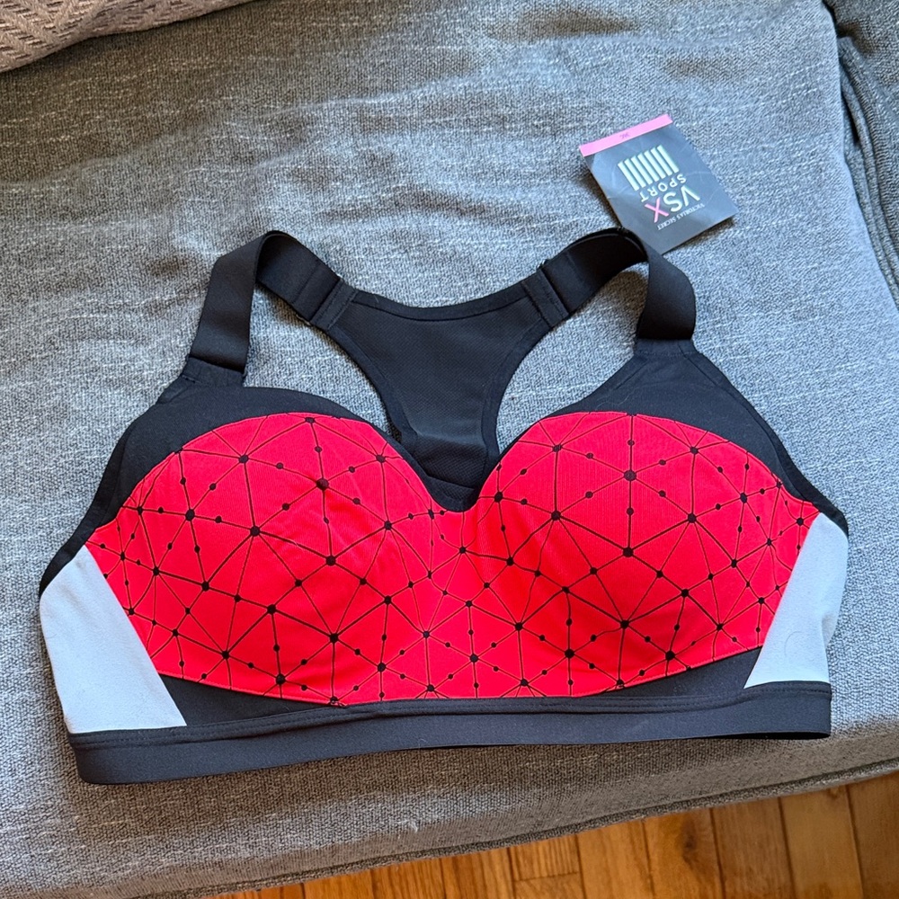 VSX Red and Black Sports Bra
